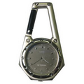 Gray Carabiner Key Loop Key Chain Quartz Watch